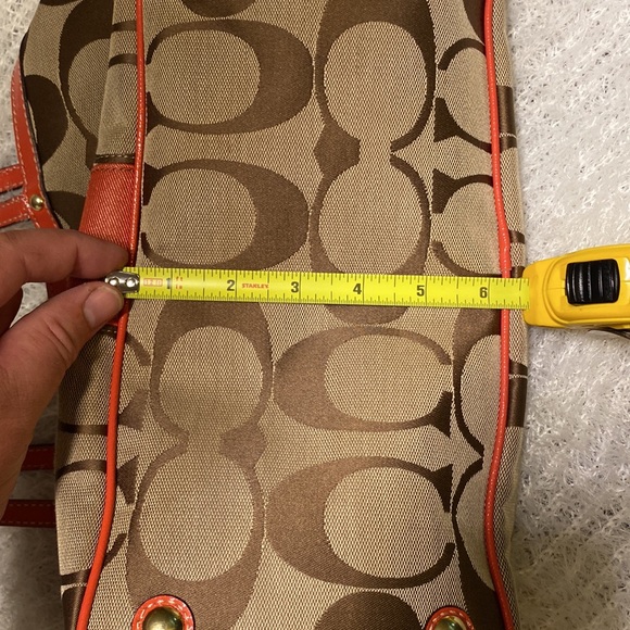 Red & Tan Coach Purse - Picture 11 of 15